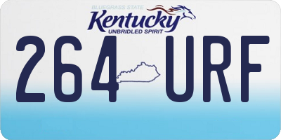 KY license plate 264URF