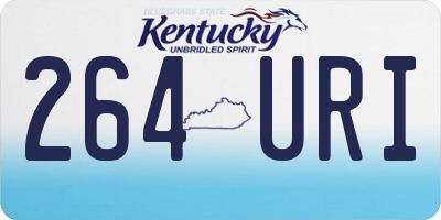 KY license plate 264URI
