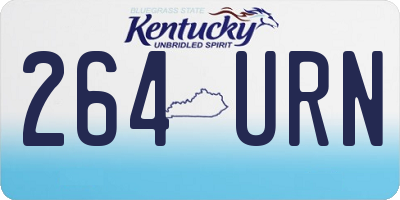 KY license plate 264URN