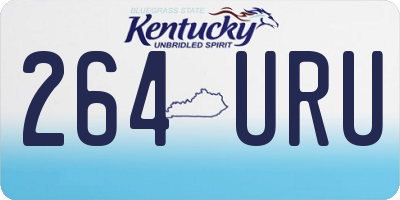 KY license plate 264URU