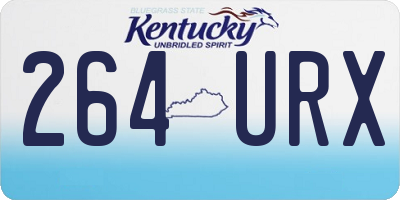 KY license plate 264URX