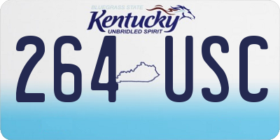 KY license plate 264USC