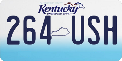 KY license plate 264USH