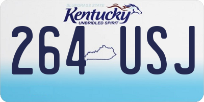 KY license plate 264USJ