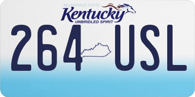 KY license plate 264USL