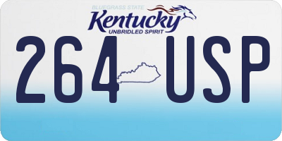 KY license plate 264USP