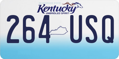KY license plate 264USQ