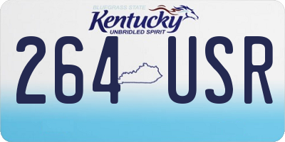 KY license plate 264USR