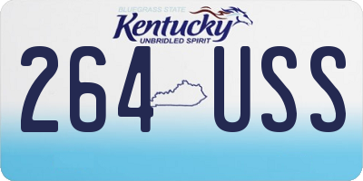 KY license plate 264USS
