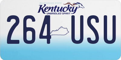 KY license plate 264USU