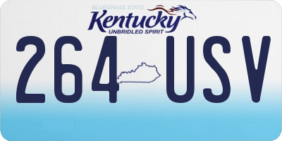 KY license plate 264USV