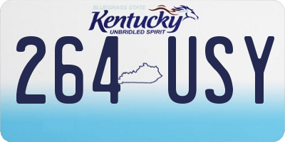 KY license plate 264USY