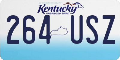 KY license plate 264USZ