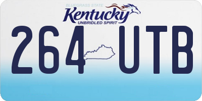 KY license plate 264UTB
