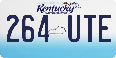 KY license plate 264UTE
