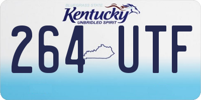 KY license plate 264UTF