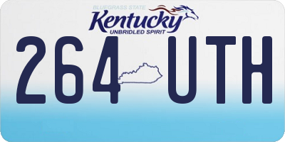 KY license plate 264UTH