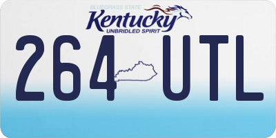 KY license plate 264UTL