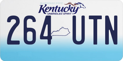 KY license plate 264UTN