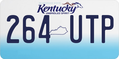 KY license plate 264UTP