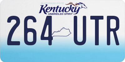 KY license plate 264UTR