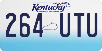 KY license plate 264UTU