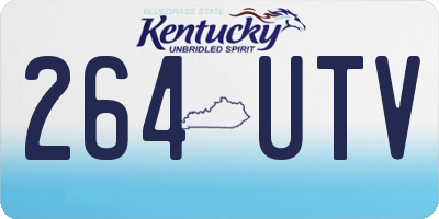 KY license plate 264UTV