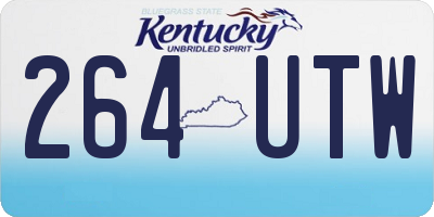 KY license plate 264UTW