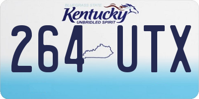 KY license plate 264UTX
