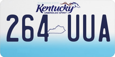 KY license plate 264UUA