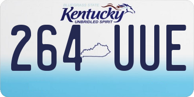 KY license plate 264UUE