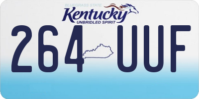 KY license plate 264UUF