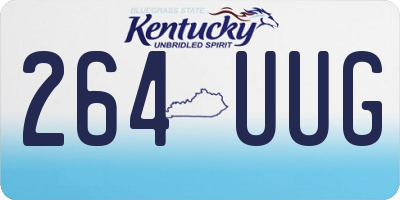 KY license plate 264UUG