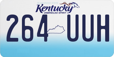KY license plate 264UUH