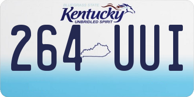 KY license plate 264UUI