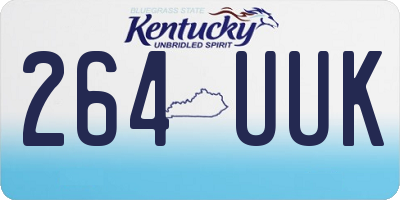KY license plate 264UUK