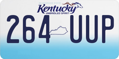 KY license plate 264UUP