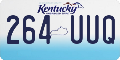 KY license plate 264UUQ