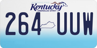 KY license plate 264UUW