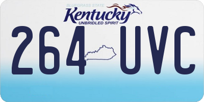 KY license plate 264UVC