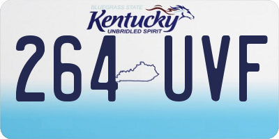KY license plate 264UVF