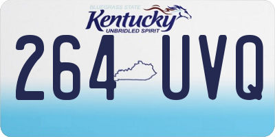 KY license plate 264UVQ