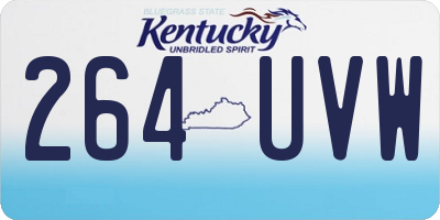 KY license plate 264UVW