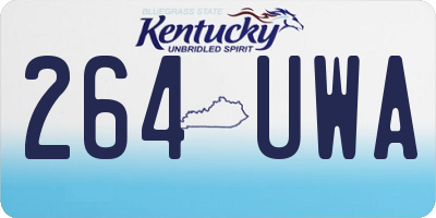 KY license plate 264UWA