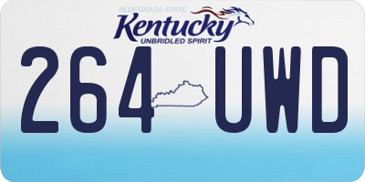 KY license plate 264UWD