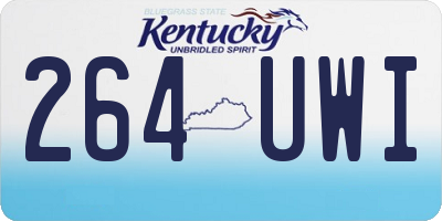 KY license plate 264UWI