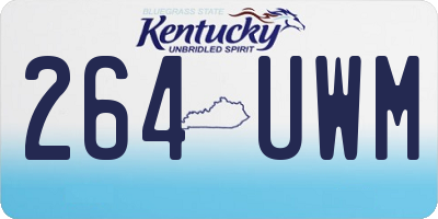 KY license plate 264UWM