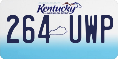 KY license plate 264UWP