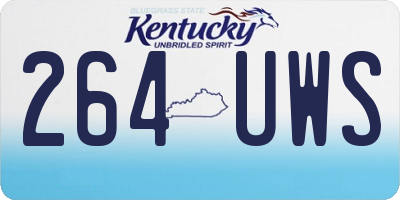 KY license plate 264UWS
