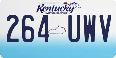 KY license plate 264UWV